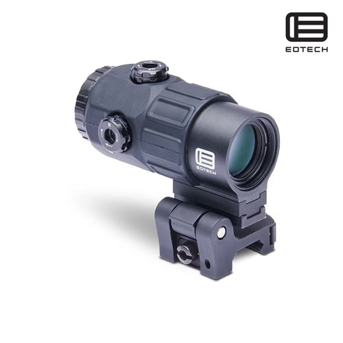 EOTech G45 5x magnifier on the flip-to-side STS mount in matte black with tool-free windage and elevation adjustment