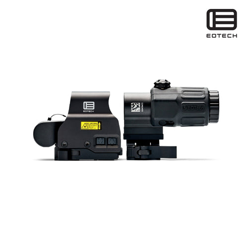 EOTech HHS II holographic hybrid sight system with the magnifier on a flip-to-side STS mount