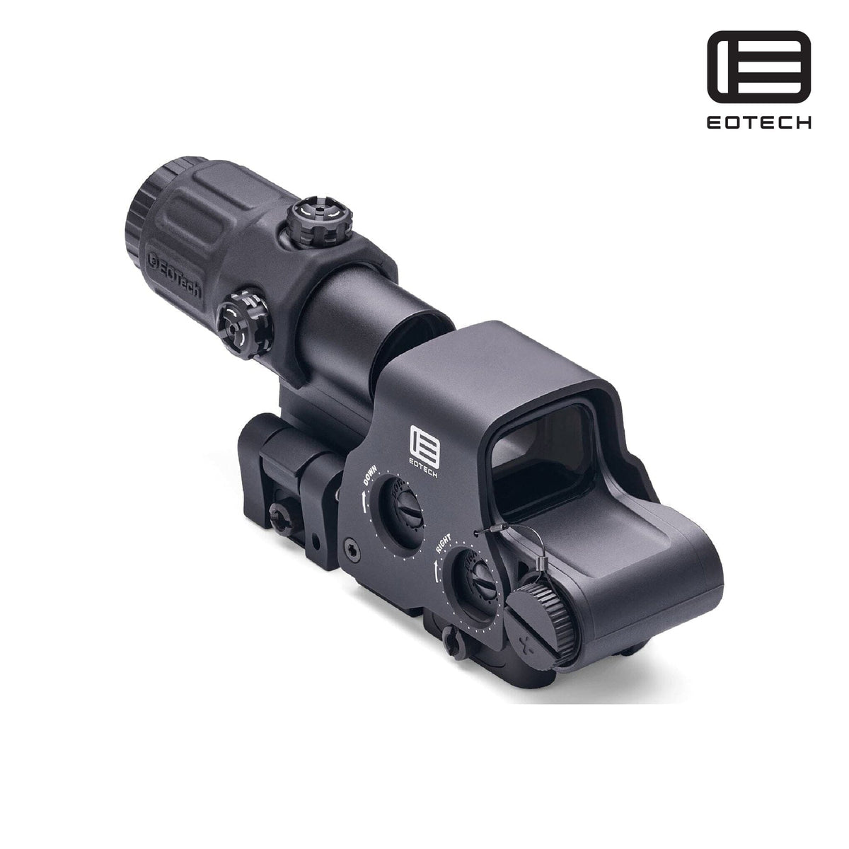 EOTech HHS II holographic hybrid sight system with a 68 MOA ring and two 1 MOA aiming dots