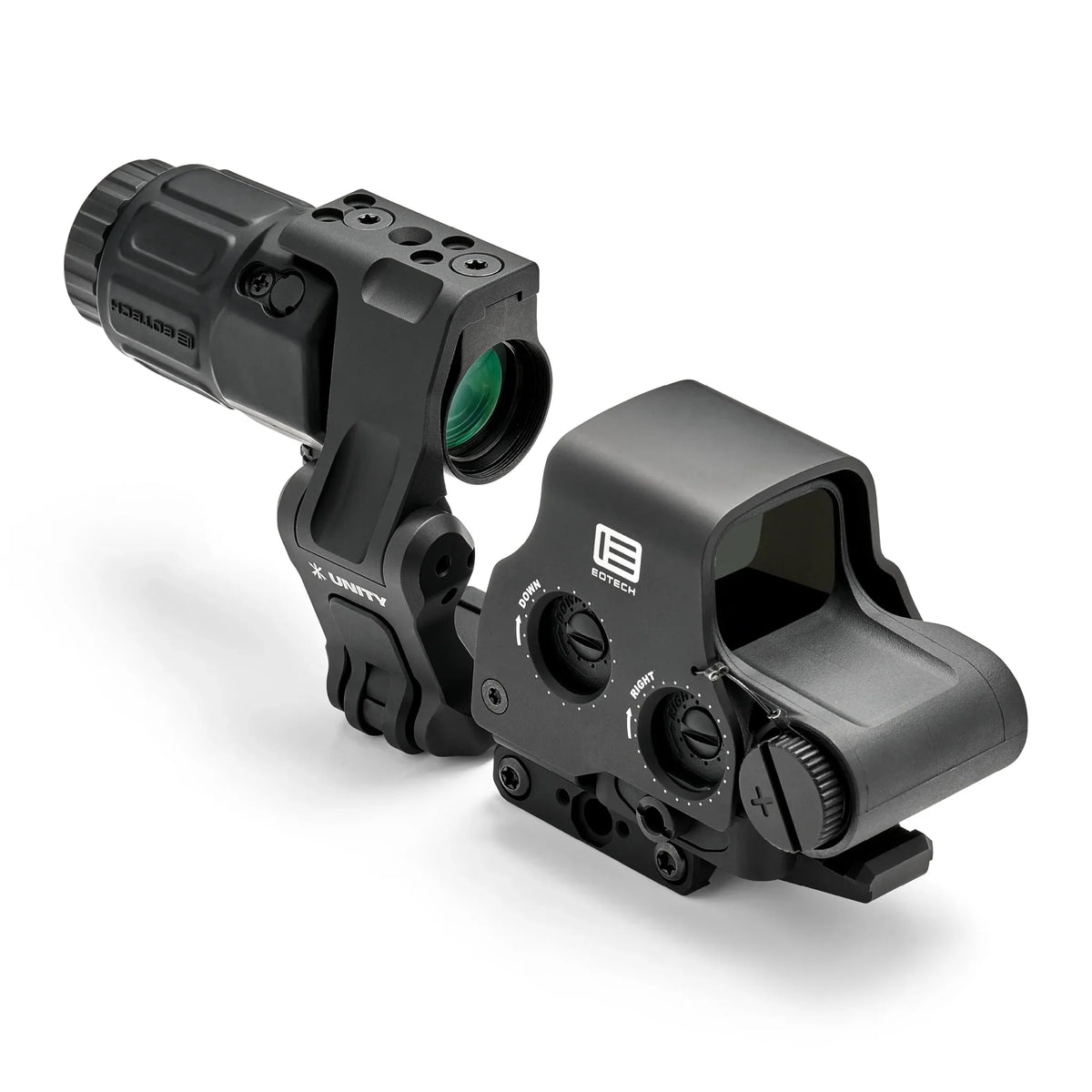 EOTech HHS UNITY I system in black on a UNITY Tactical FAST FTC Omni flip-to-centre mount with FAST Optic Riser