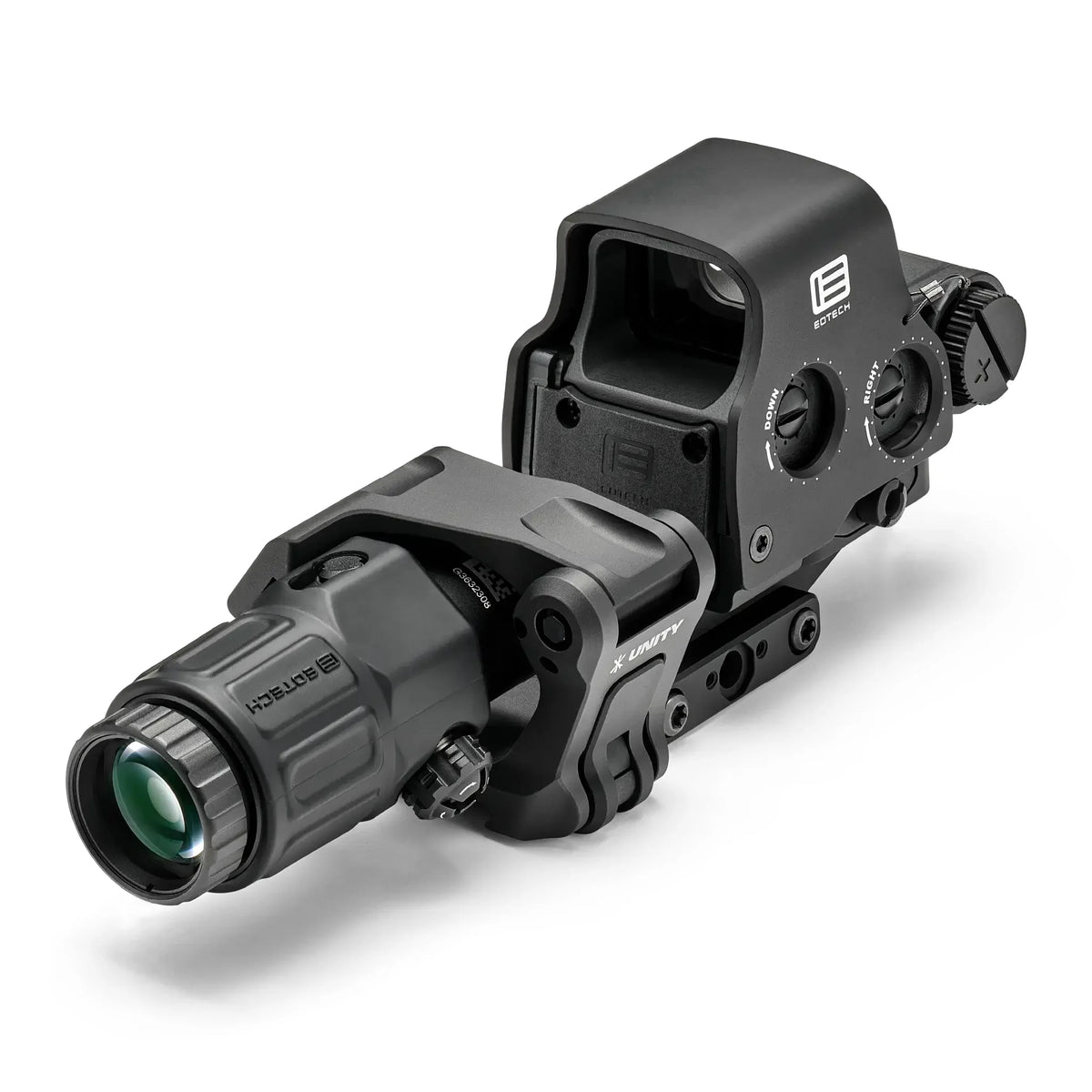 EOTech HHS UNITY I system in black with a 68 MOA ring and 1 MOA dot reticle and 20 brightness settings