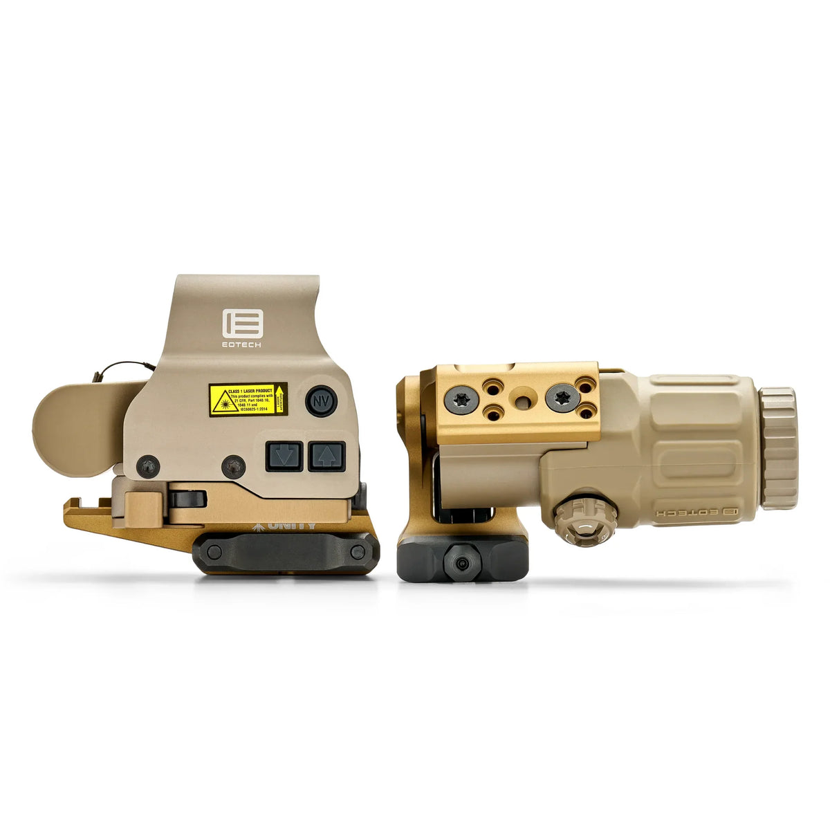 EOTech HHS UNITY I system in tan pairing an EXPS3-0 holographic sight with a G33 3x magnifier