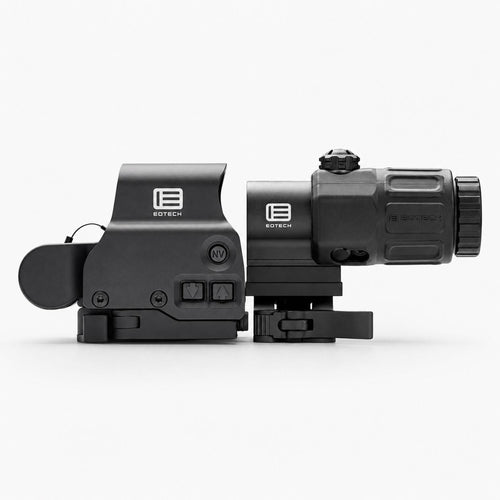 EOTech HHS VIII EXPS3-0 and G33 hybrid sight system in matte black with a 68 MOA ring and a single 1 MOA aiming dot