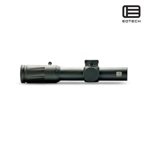 EOTech Vudu 1-10x28 daylight bright SR5 MRAD rifle scope in matte black with the reticle in the first focal plane