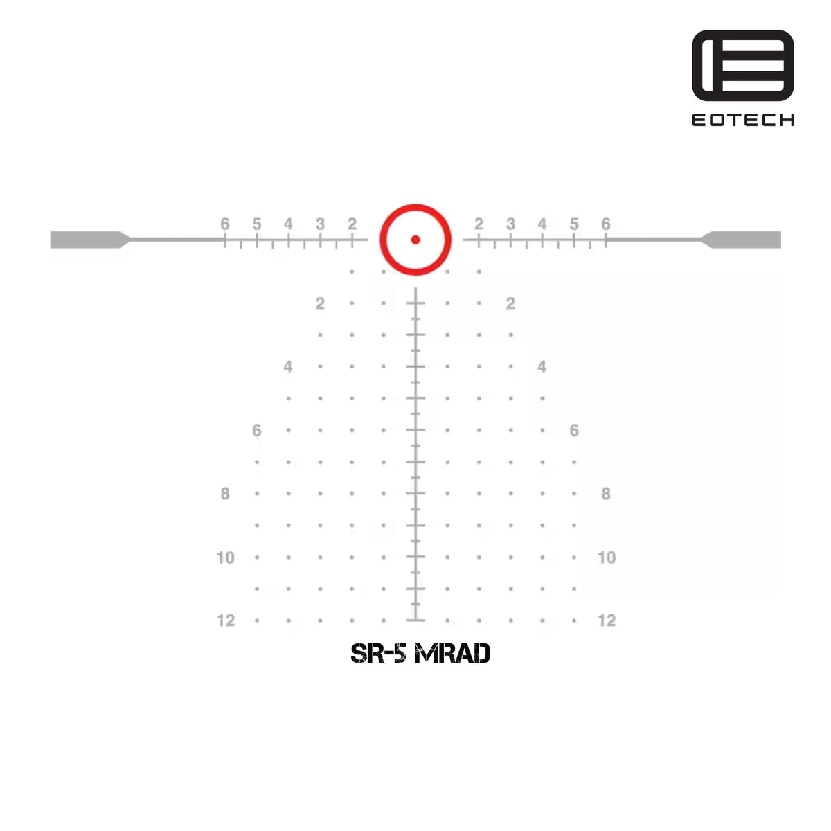 EOTech Vudu 1-10x28 illuminated SR5 MRAD LPVO rifle scope in matte black with a fast-focus eyepiece and forgiving eye relief