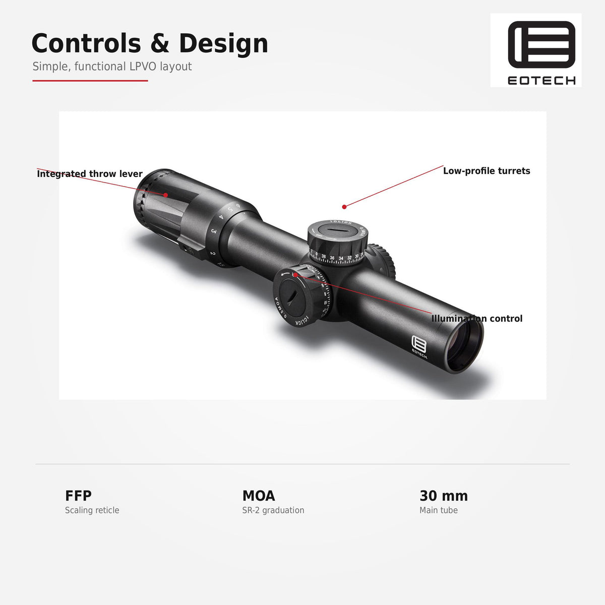 EOTech Vudu 1-6x24 SR-2 7.62 BDC LPVO rifle scope in matte black nitrogen purged and sealed against water and fog