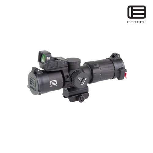 EOTech Vudu 3-9x32 HC1 MOA rifle scope with EFLX red dot in matte black with the reticle in the second focal plane