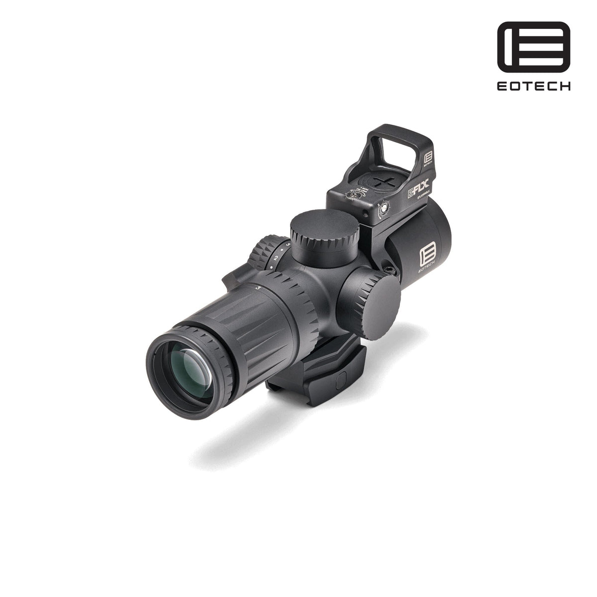 EOTech Vudu 3-9x32 HC1 MOA rifle scope with EFLX red dot in matte black supplied with an EFLX mini red dot for close range