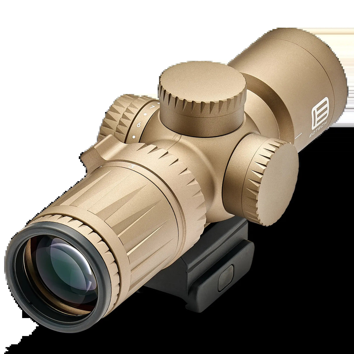 EOTech Vudu 3-9x32 MR5 MRAD rifle scope in Tan, a compact scope for bolt-action rifles