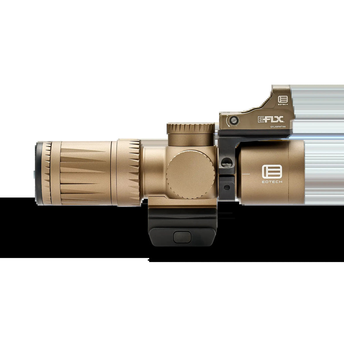 EOTech Vudu 3-9x32 MR5 MRAD scope and EFLX red dot package in Tan, with 0.1 MRAD click adjustments