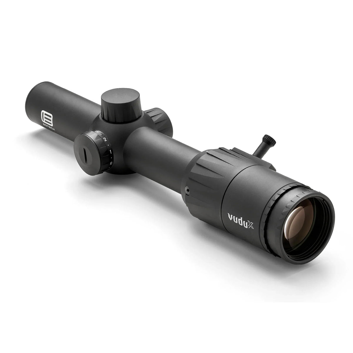 EOTech Vudu X 1-6x24 LPVO rifle scope in black with an illuminated BD1 second focal plane reticle