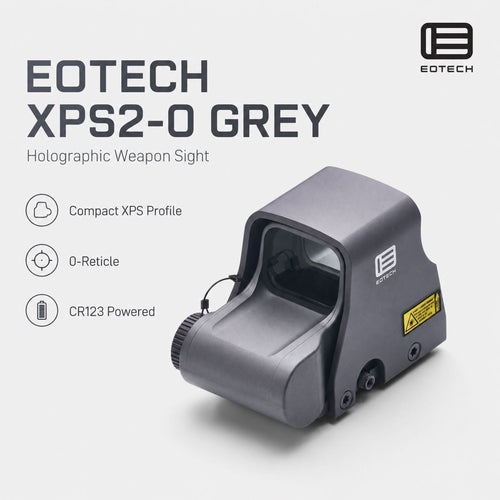 EOTech XPS2-0 68 MOA ring holographic weapon sight in Grey with a single 1 MOA aiming dot at the ring centre