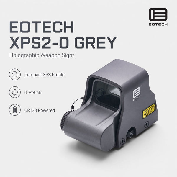 EOTech XPS2-0 68 MOA ring holographic weapon sight in Grey with a single 1 MOA aiming dot at the ring centre