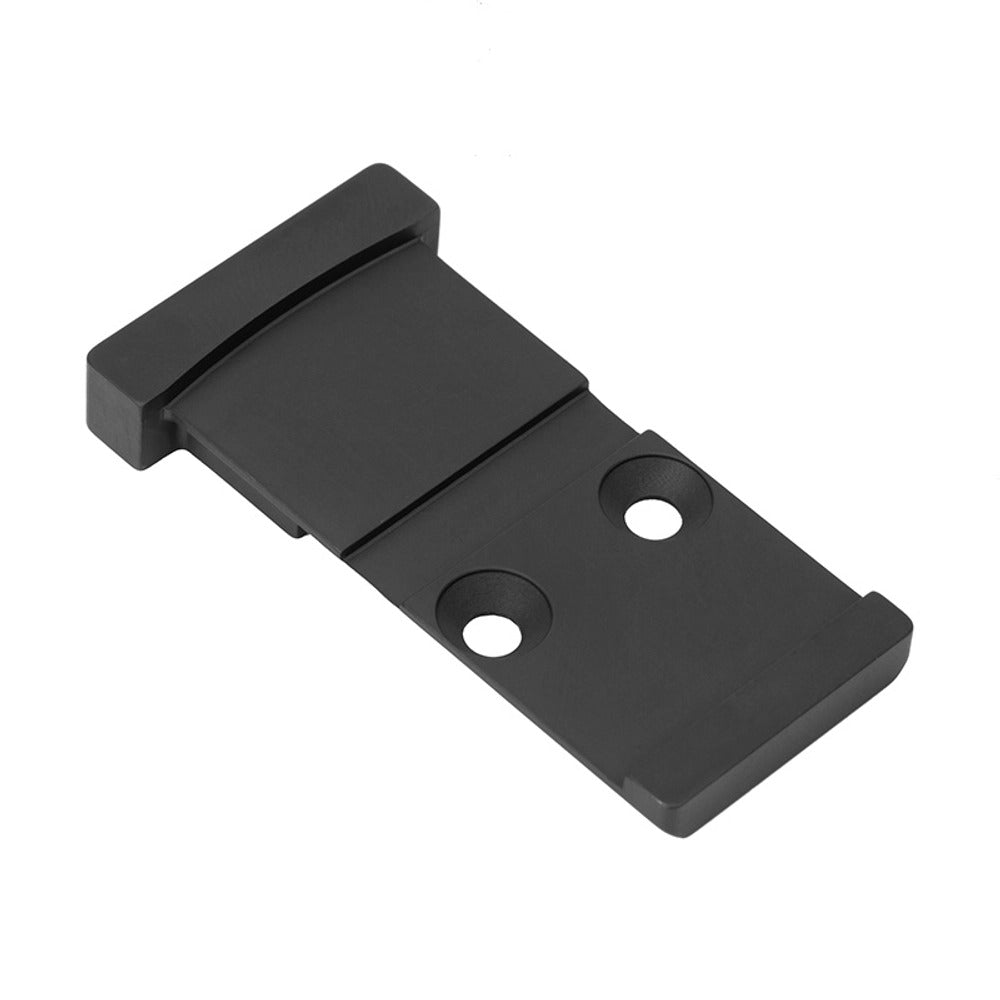 Holosun 509PLT-FN509T mounting plate shown square on in a black anodised finish