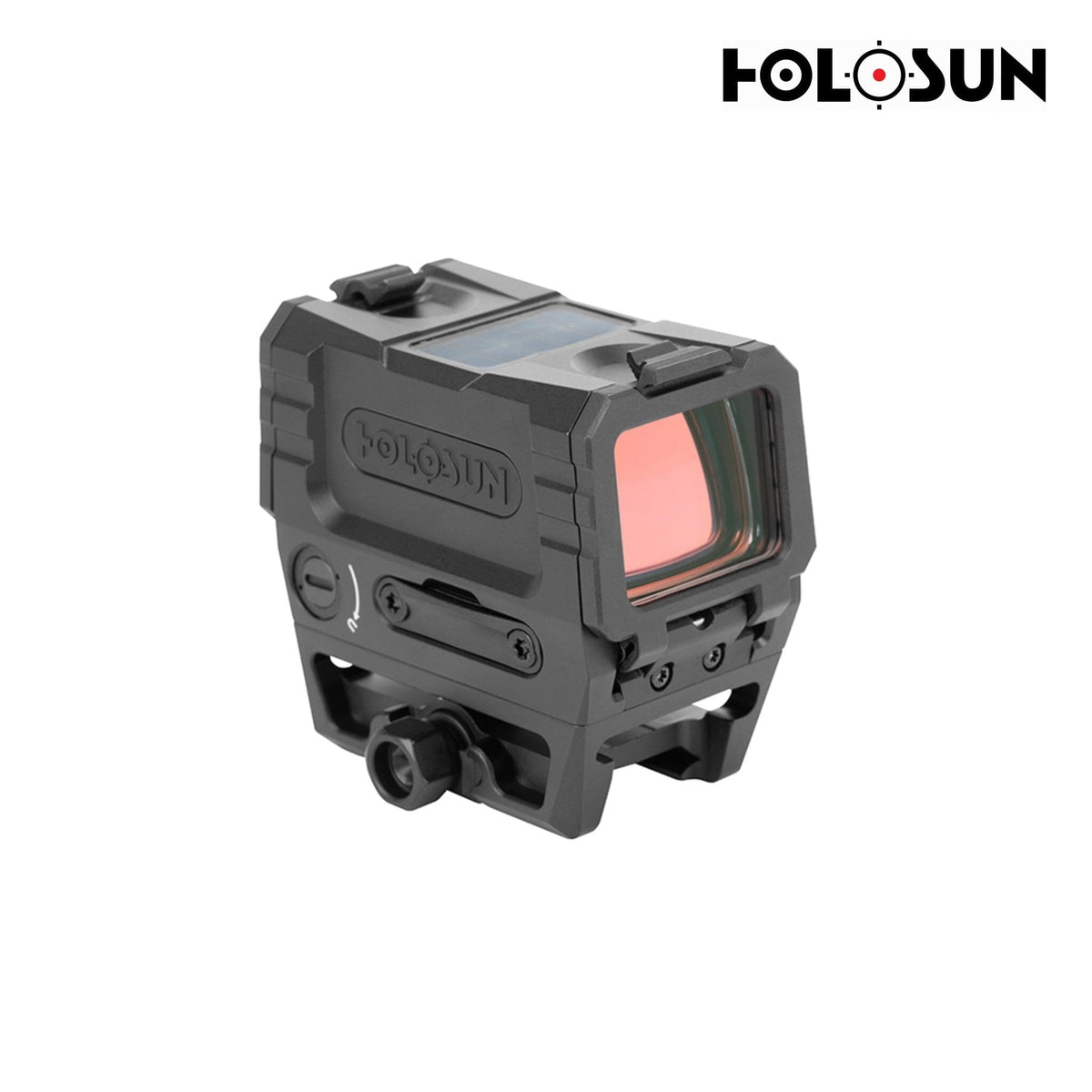Holosun AEMS EVO red dot sight with Solar Failsafe backup power that runs the dot in daylight