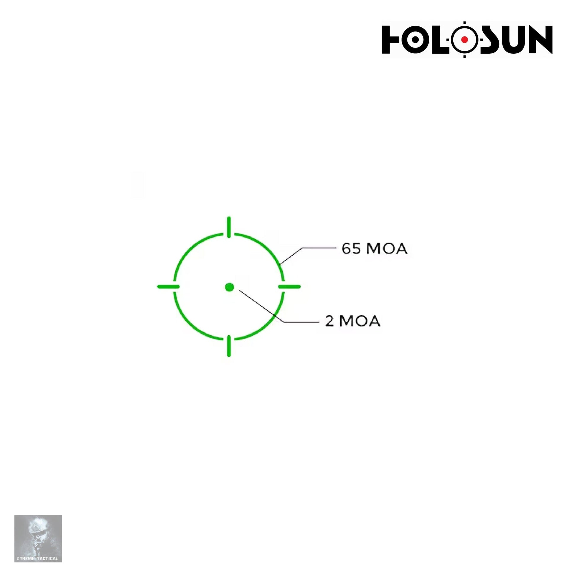Holosun AEMS Green Dot Sight 65 MOA Circle 2 MOA Dot - AEMS-221301 Green Dot Sight Holosun Technologies 