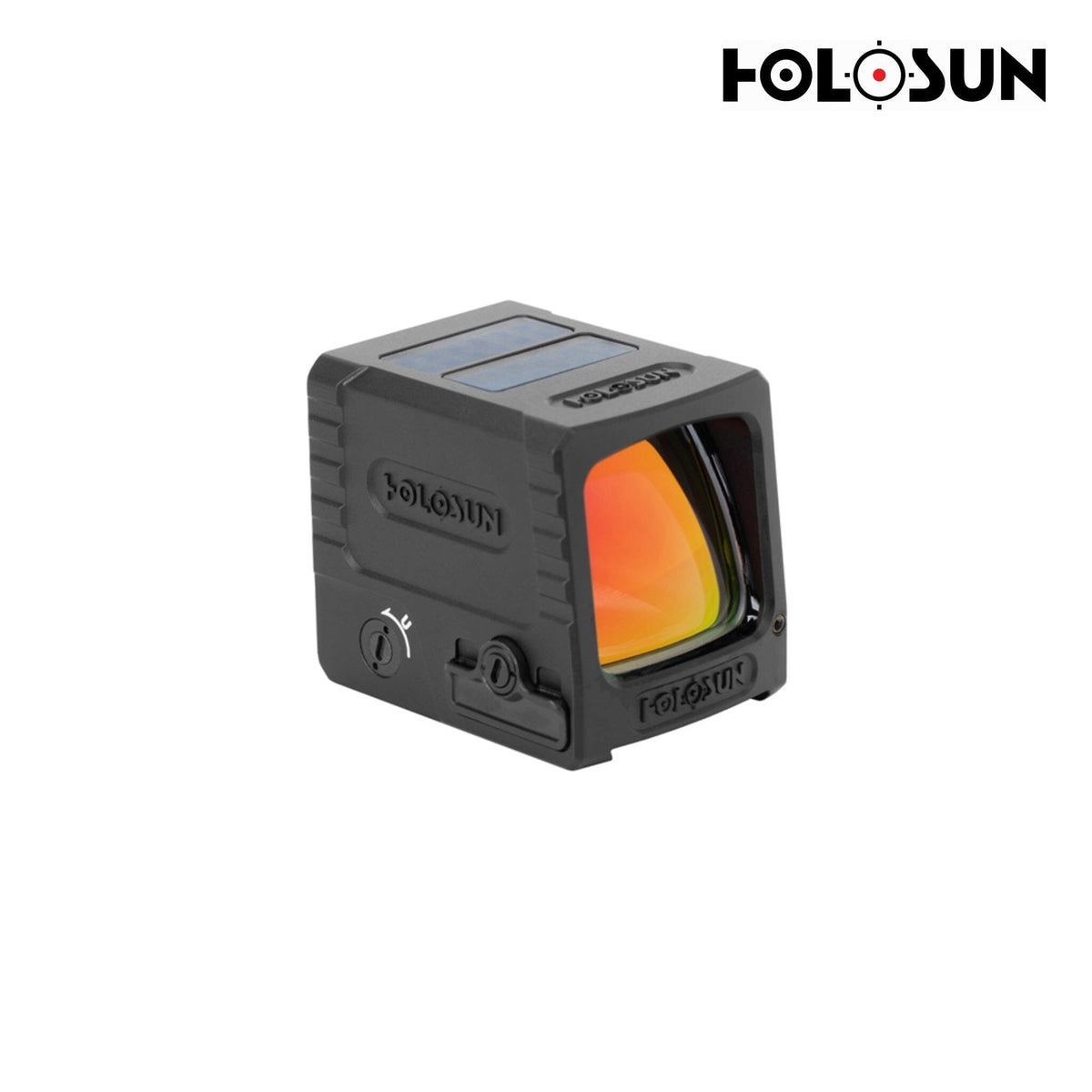 Holosun AEMS Macro gold dot sight with Solar Failsafe backup power that runs the dot in daylight