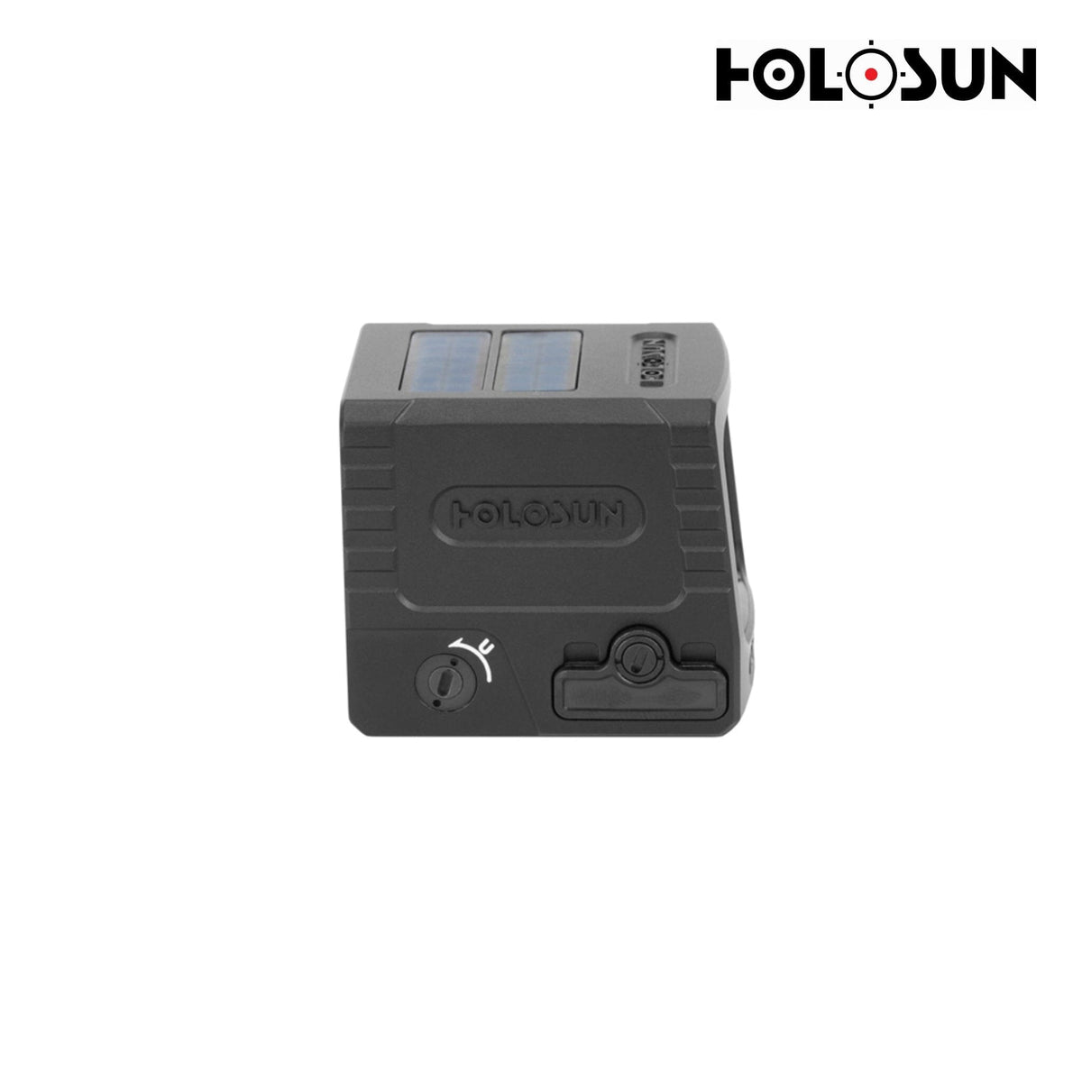 Holosun AEMS Macro gold dot sight with a fully enclosed emitter that keeps rain and grit off the lens