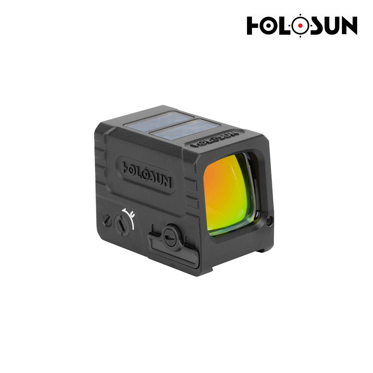 Holosun AEMS Micro green dot sight with Solar Failsafe backup power that runs the dot in daylight