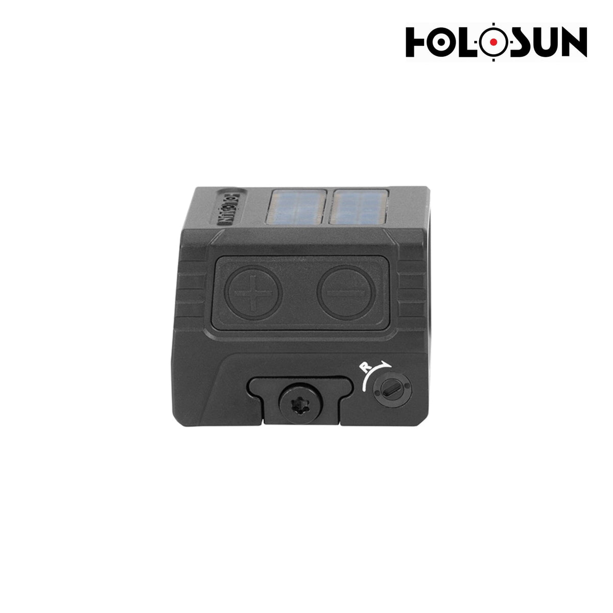 Holosun AEMS Micro green dot sight with a fully enclosed emitter that keeps rain and grit off the lens