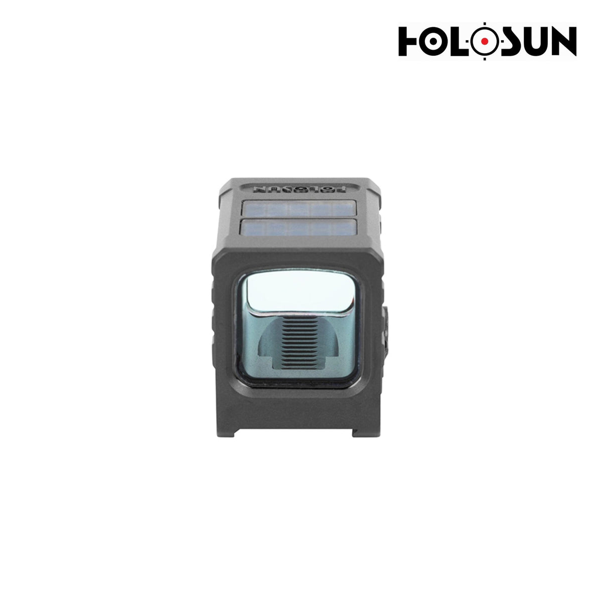 Holosun AEMS Micro red dot sight with a wide rectangular window for fast two-eyes-open shooting