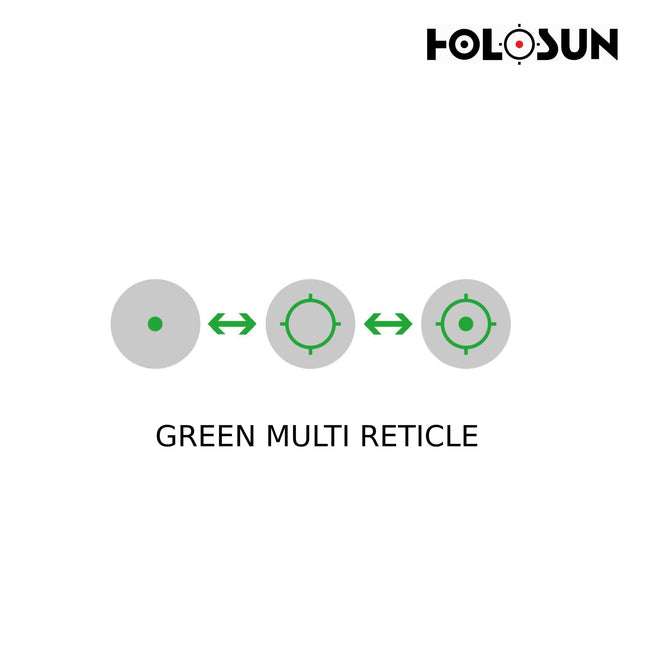 Holosun AEMS Reflex Dot Sight with Green Multi Reticle Red Dot Sight Holosun Technologies 