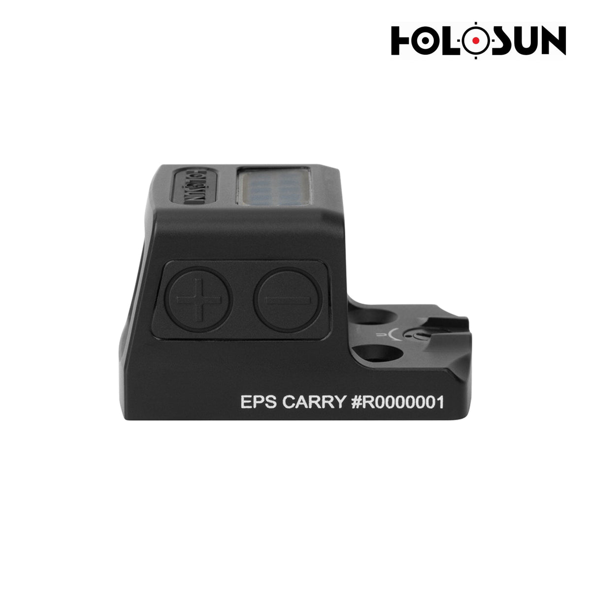 Holosun EPS Carry gold dot sight with a fully enclosed emitter that keeps debris off the lens