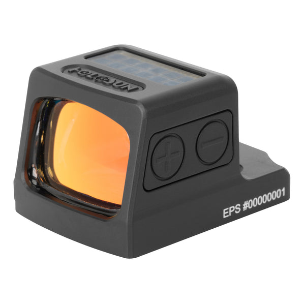 Holosun EPS gold dot sight with a precise 2 MOA aiming dot