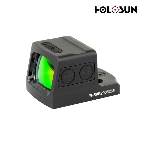 Holosun EPS red dot sight with a precise 2 MOA aiming dot for pistol shooting