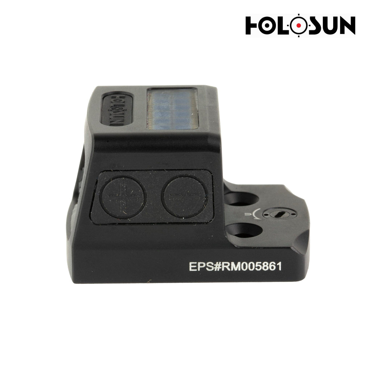 Holosun EPS multi-reticle red dot sight in a matte black 7075 aluminium housing