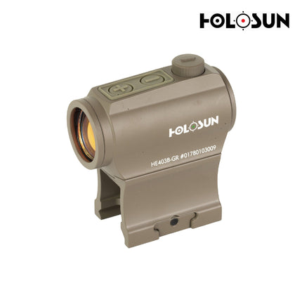 Holosun HE403B-GR-FDE Green Dot Sight 2 MOA Dot Reticle FDE Green Dot Sight Holosun Technologies 