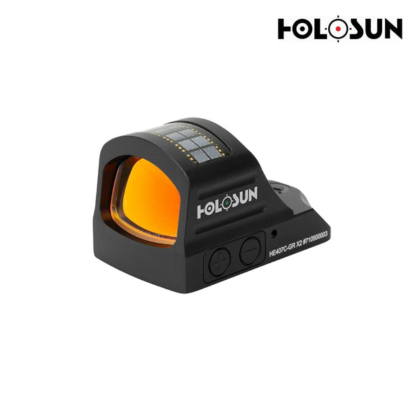 Holosun HE407C X2 green dot sight with a precise 2 MOA aiming dot
