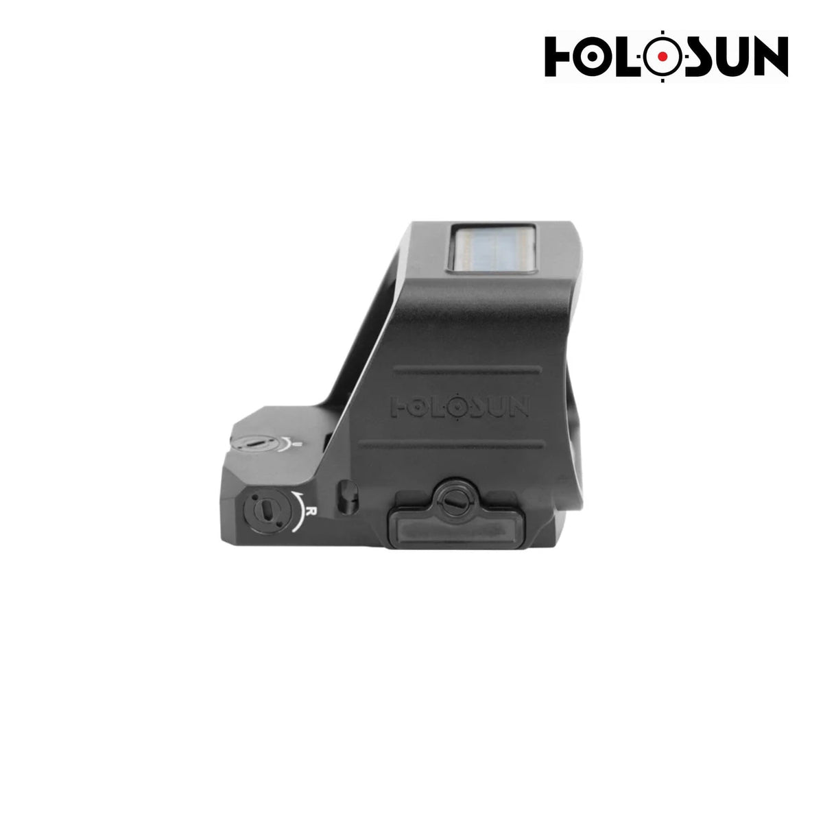 Holosun HE507 ProMax green dot sight with a side-loading CR1632 battery tray