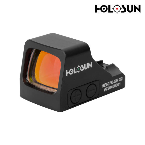 Holosun HE507K X2 green dot sight with a switchable multi-reticle system of dot, circle or circle-dot