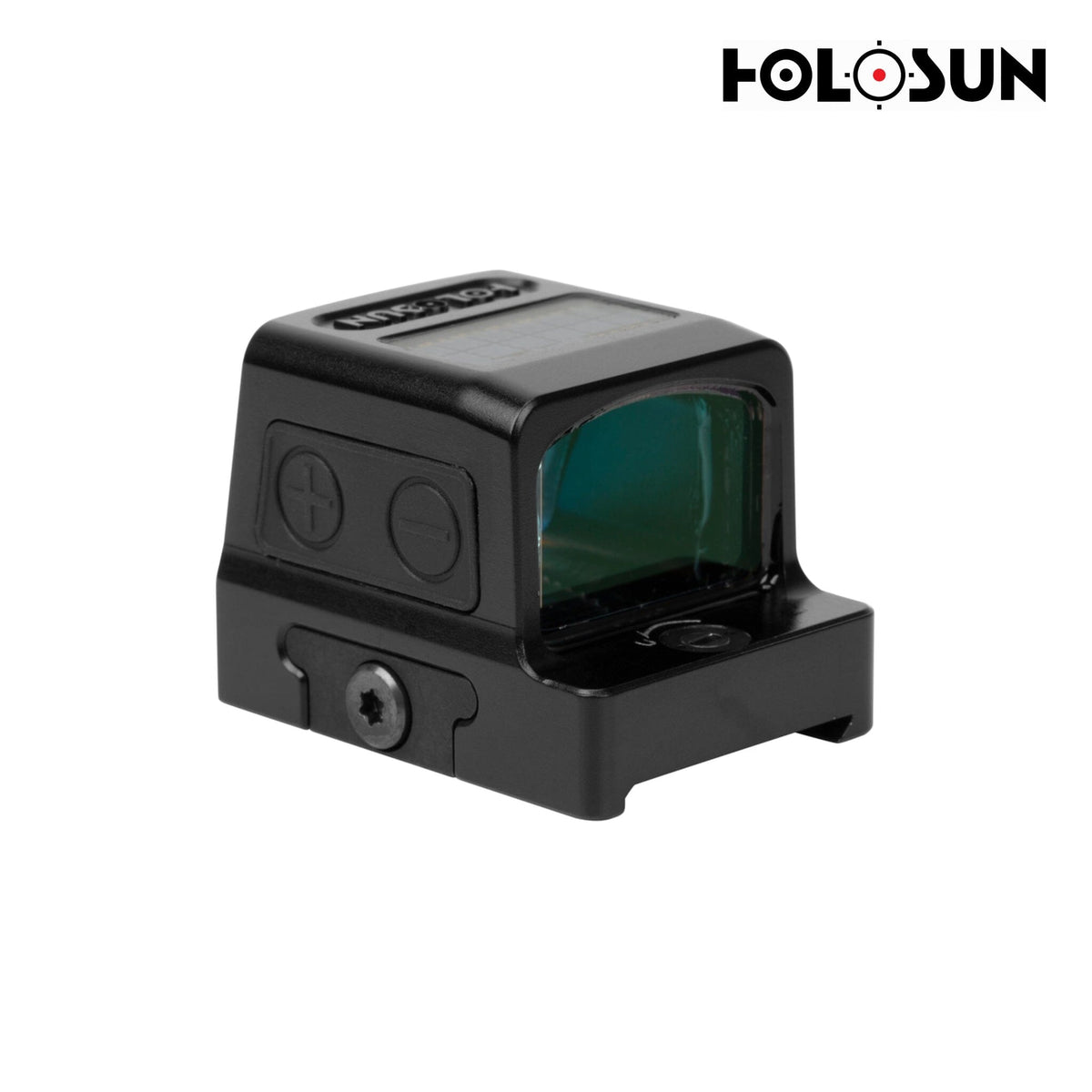 Holosun HE509T X2 gold dot sight with a side-loading CR1632 battery tray that keeps zero when swapping cells