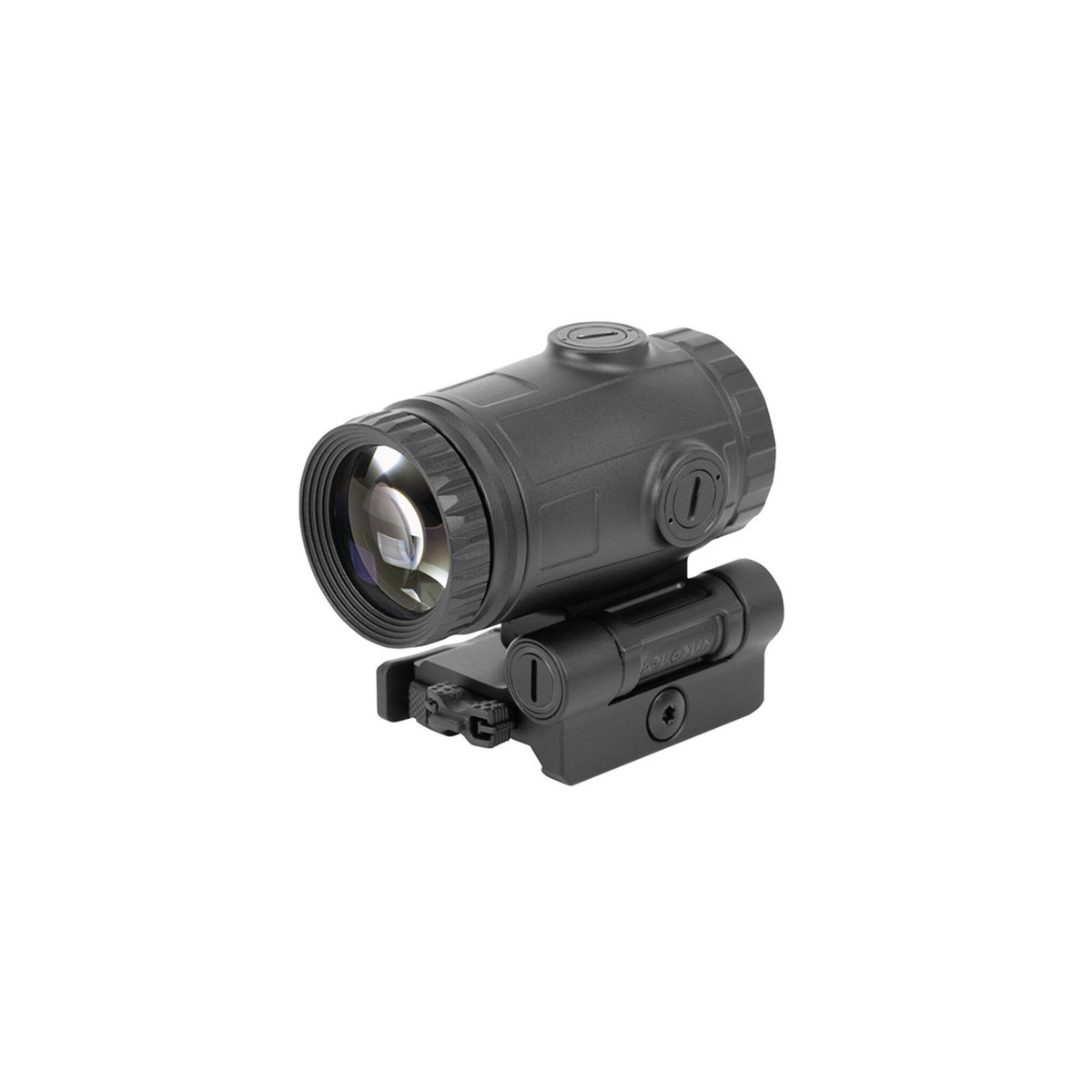 Holosun HM3X Micro 3x magnifier with a compact aluminium body for use behind a red dot sight