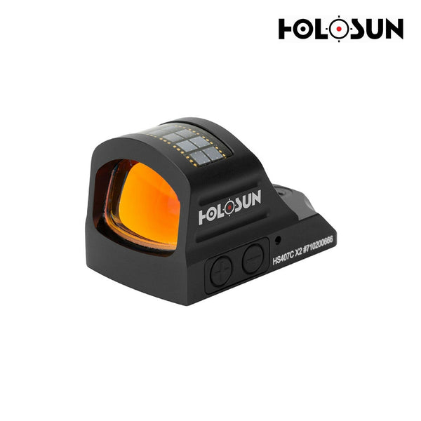 Holosun HS407C X2 red dot sight with a precise 2 MOA aiming dot