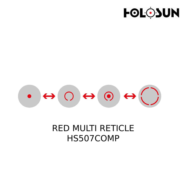 Holosun HS507COMP Red Dot Sight Multi Reticle Red Dot Sight Holosun Technologies 