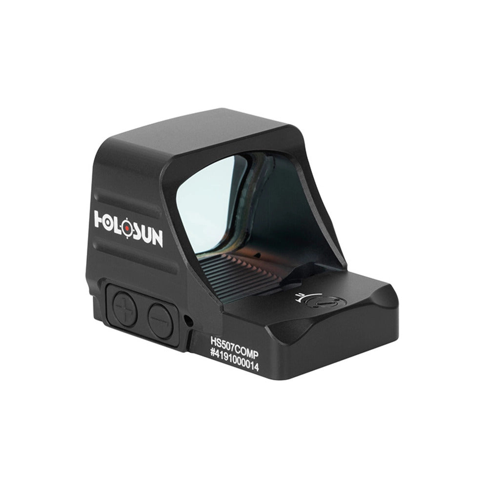 Holosun HS507COMP-GD competition sight body in a black anodised open reflex housing