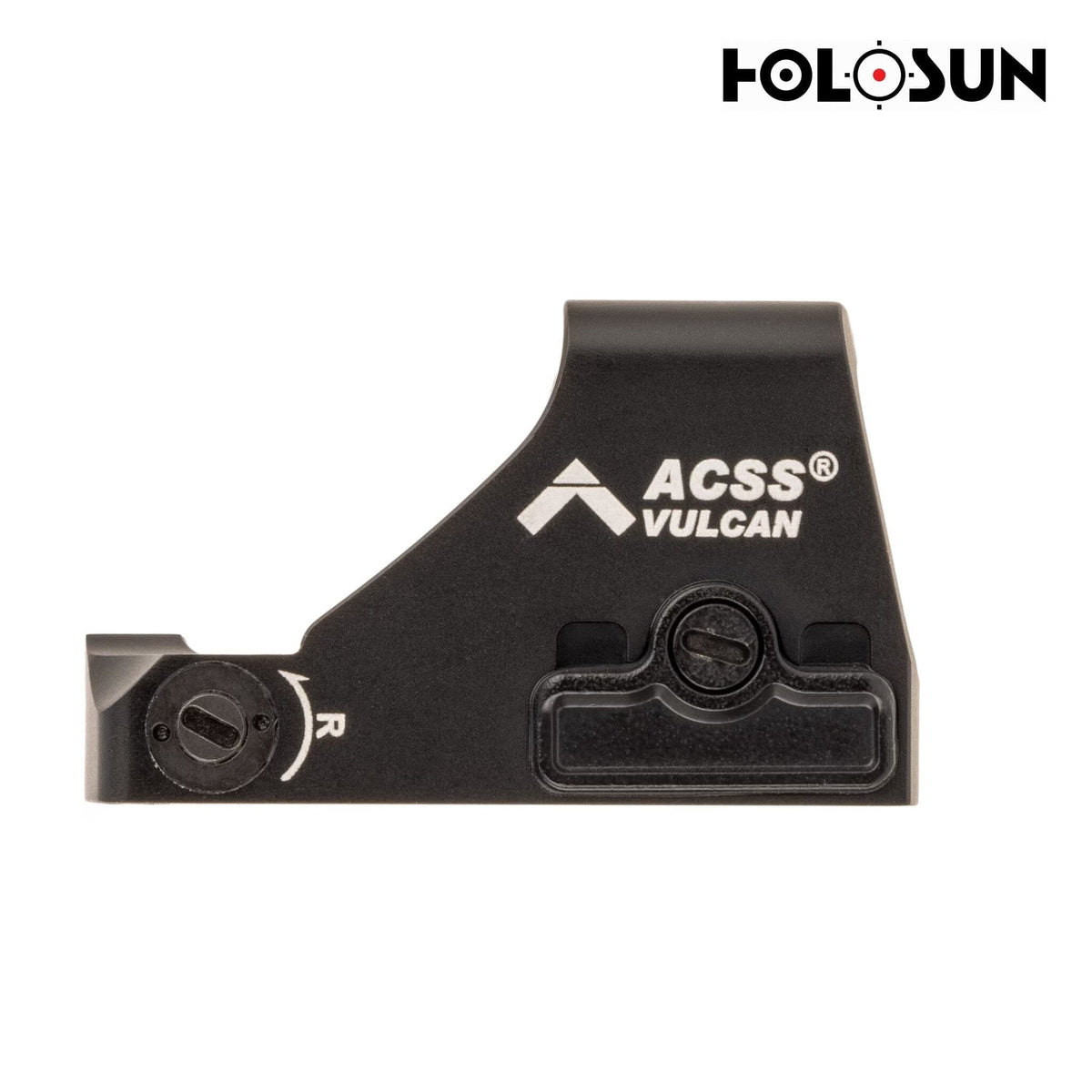 Holosun HS507K X2 red dot sight in a matte black 7075 aluminium housing with a side battery tray