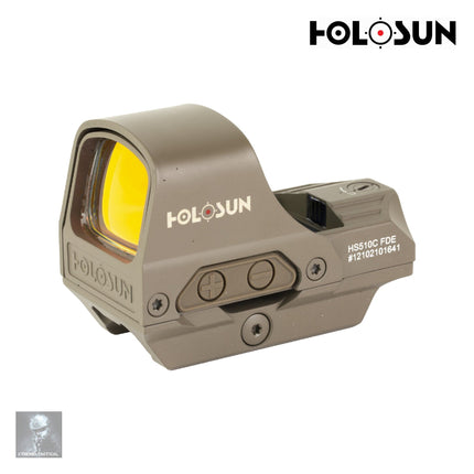 Holosun HS510C-FDE Elite Reflex Dot Sight Red Multi Reticle FDE Red Dot Sight Holosun Technologies 