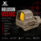 Holosun HS510C FDE Red Dot Sight Multi-Reticle System Solar Failsafe – HS510C-FDE Red Dot Sight Holosun 