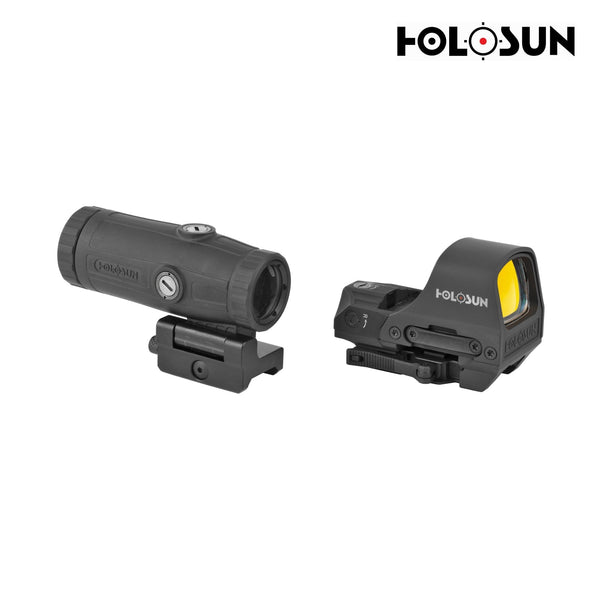 Holosun HS510C red dot sight and HM3X magnifier combo with a switchable multi-reticle system of dot, circle or circle-dot