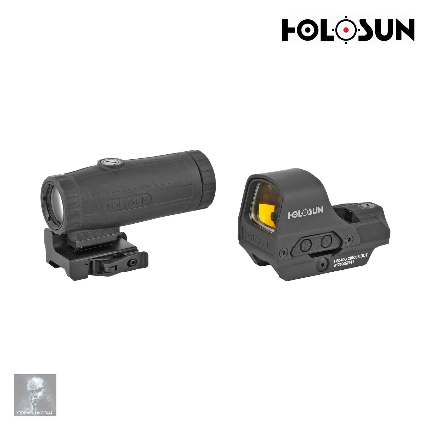 Holosun HS510C Reflex Sight with HM3X Magnifier Red Dot Sight Holosun Technologies 