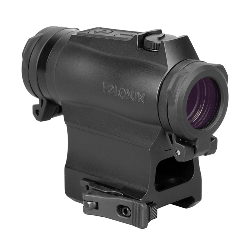 Holosun HS515GM multi-reticle solar sight in a titanium housing on a QD mount