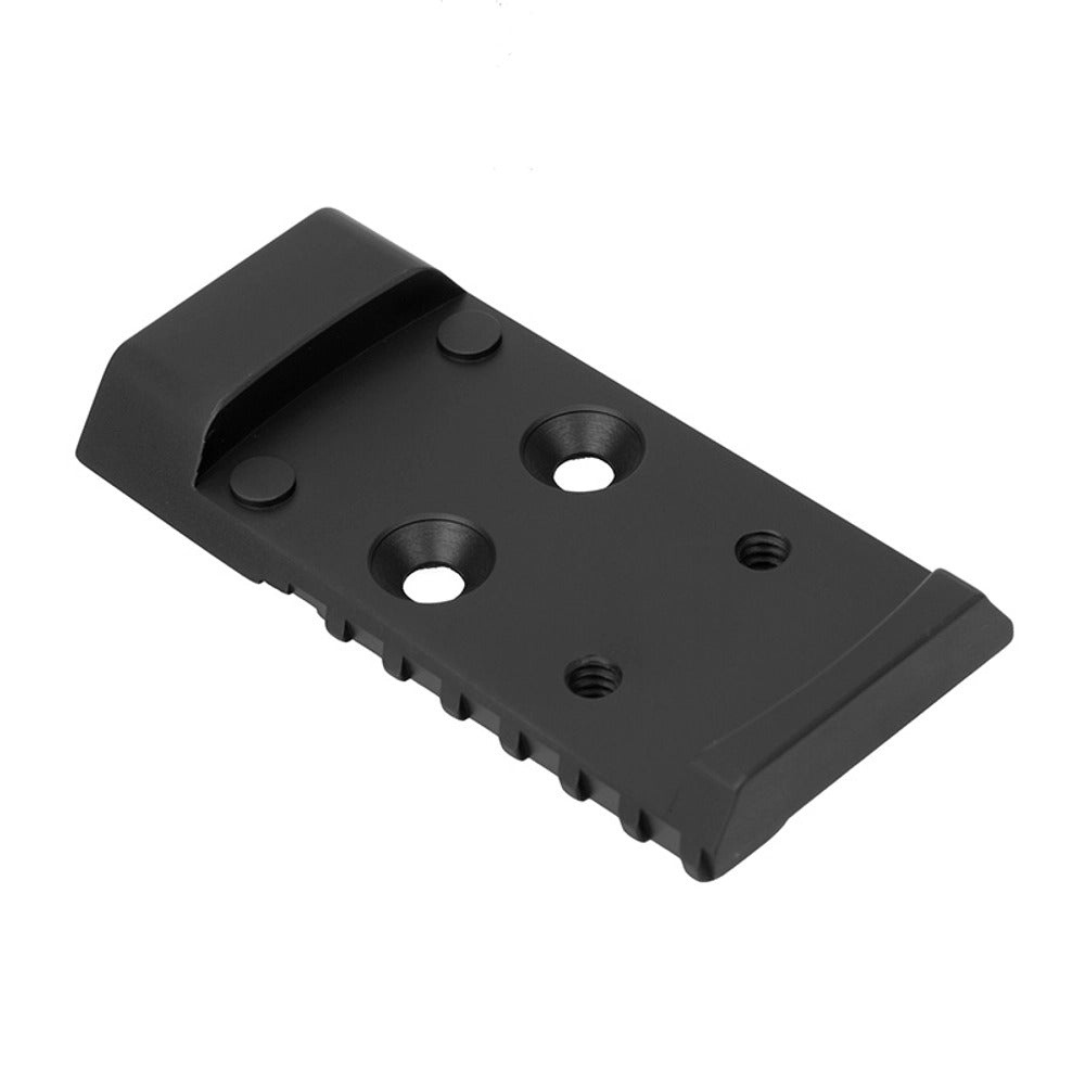 Holosun KPLT-CZP10C mounting plate shown square on in a black anodised finish