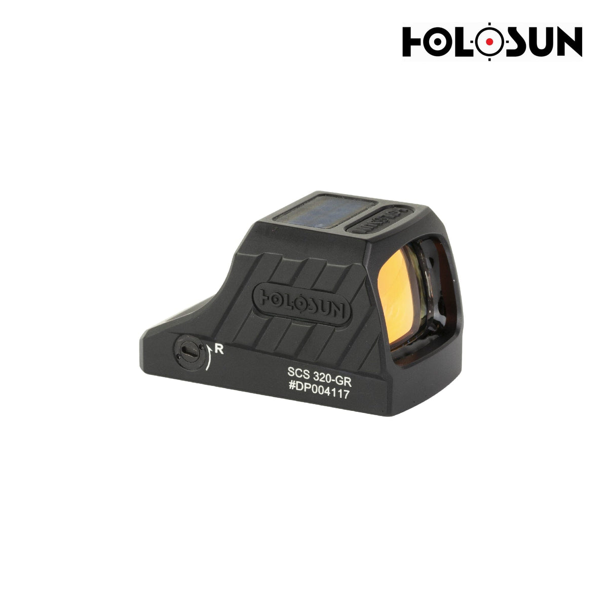 Holosun SCS 320 green dot sight with solar charging that tops up the internal cell in daylight