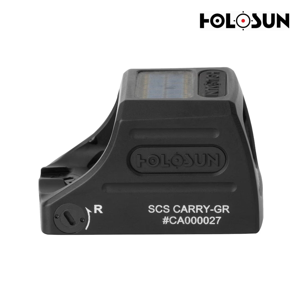 Holosun SCS Carry green dot sight with solar charging that tops up the internal cell in daylight