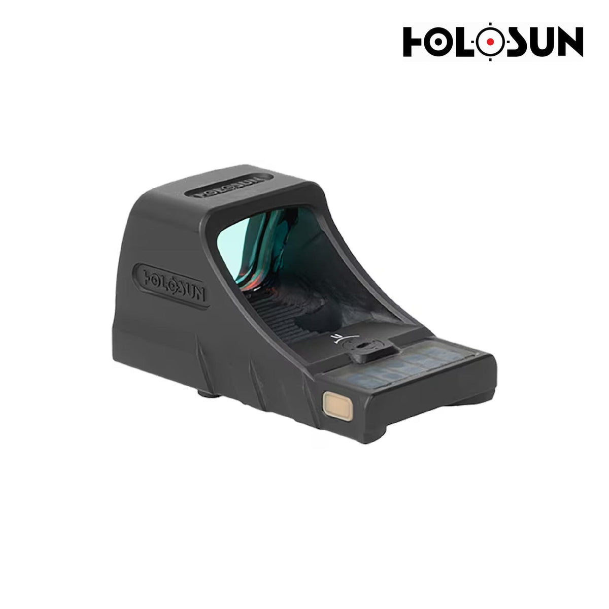 Holosun SCS PDP green dot sight with a solar cell that powers the sight without a replaceable battery