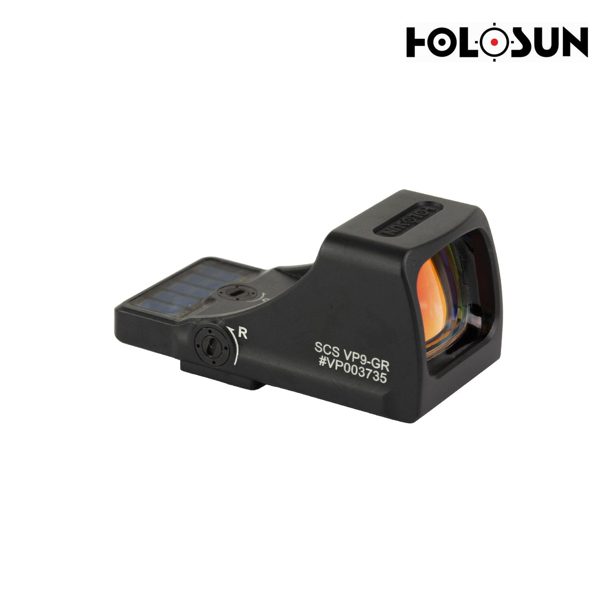 Holosun SCS VP9 green dot sight with solar charging that tops up the internal cell in daylight
